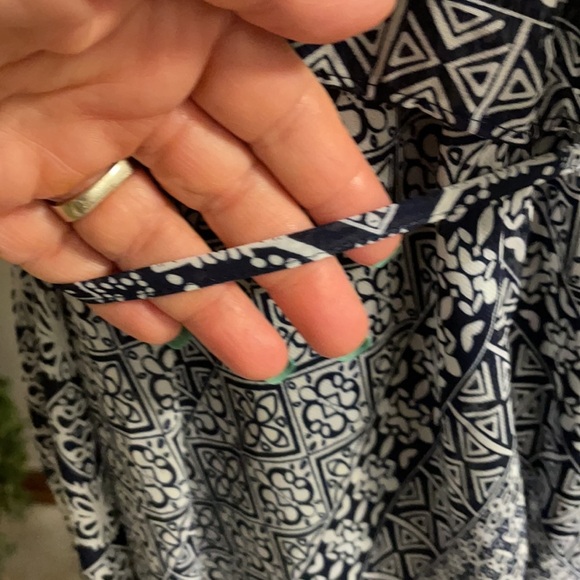 JESSICA SIMPSON MATERNITY sundress bodice ruffle Handkerchief hem Size large - Picture 8 of 11